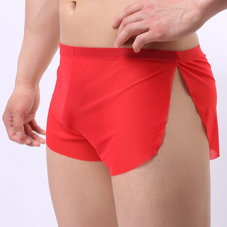 Men's See-Through Mesh Side Split Underpants ( 5-Pack) JEWYEE A820
