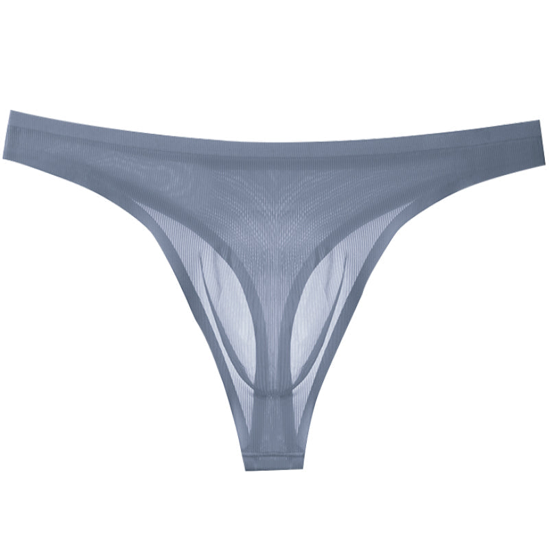 3D Seamless Pouch - Men's Ultra Thin Ice Silk Seamless Thongs (5 Pack) -  JEWYEE 806