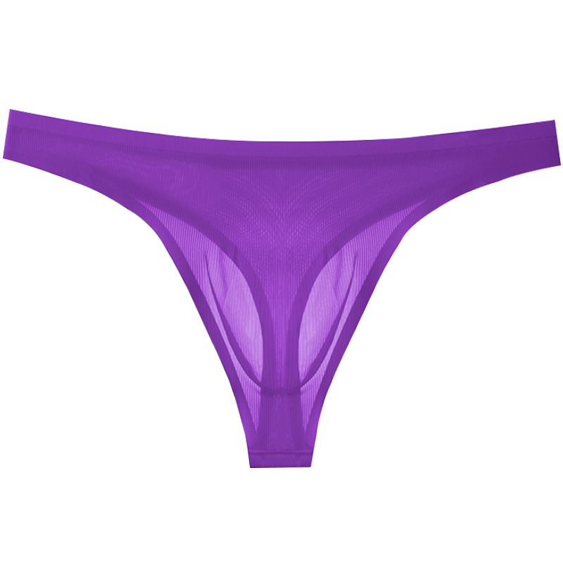  Pockety Seamless Thongs for Women Low Waisted Ice Silk